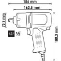 Pneumatický rázový uťahovák 1/2" 1890 Nm VIGOR