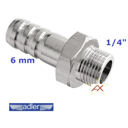 Spojka hadica - zariadenie 6mm vonkajší závit 1/4" ADLER