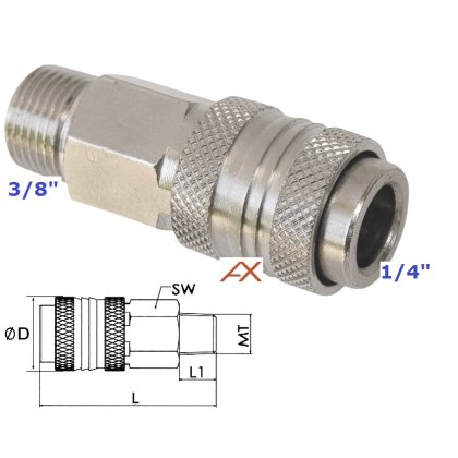 Rýchlospojka s vonkajším závitom 3/8" 