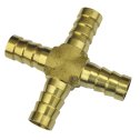 Rozdeľovač štvorcestný tvaru "X" mosadz 4 x 10 mm