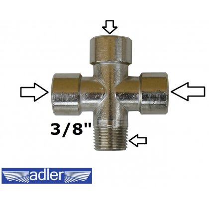 Rozdeľovač typu X  4 x 3/8"