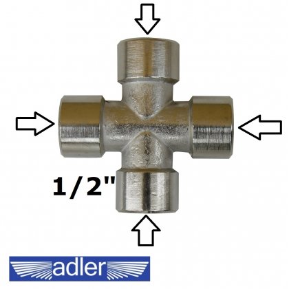 Rozdeľovač typu X  4 x 1/2"