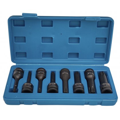 Nadstavce rázové 1/2" TORX  T30 - T80   8 ks