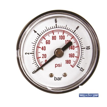 Manometer  0-12 bar 40 mm zadný vstup 1/8"