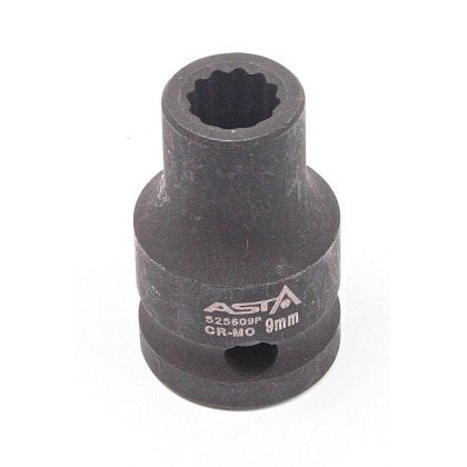 Nadstavec 1/2" 12-hranný rázový 9mm CrMo L38mm ASTA