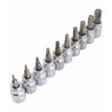 Nadstavce 3/8" TORX T10 - T55  10 ks - penová vložka  SATRA