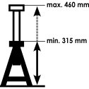Podstavce pod auto "kobylky" 3 tony 315 - 460 mm s mechanickým blokovaním stojiny a gumovou podložkou 2 ks  VIGOR