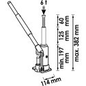 Hydraulický stĺpikový zdvihák "panenka" 6 ton  197 – 382 mm  VIGOR