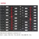 Penová vložka s náradím - nadstavcové  gola kľúče HEX, TORX, XZN, RIBE 70 ks VIGOR 