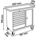 Dielenský mobilný pracovný stôl - 8 zásuviek 7/1  do 1000 kg  - s náradím 375 ks  VIGOR