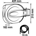 Automatický bubnový navíjač pneumatickej hadice 15m  VIGOR