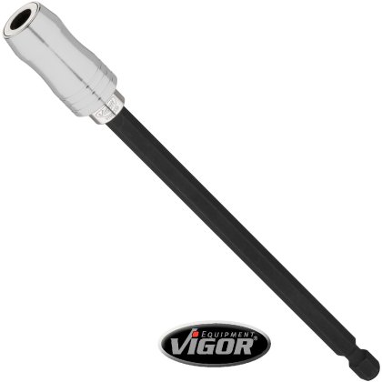 Držiak stopkových bitov 6,3 mm 1/4", magnetický, dĺžka 150mm VIGOR