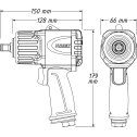 Pneumatický rázový uťahovák TWIN TURBO 1/2" 2200 Nm HAZET