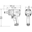 Pneumatický rázový uťahovák 3/4" 1890 Nm HAZET   