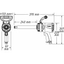 Pneumatický rázový uťahovák TWIN TURBO 1" 3850 Nm s predĺženým vretenom 240 mm HAZET