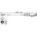 Pneumatická račňa 1/2"  extra dlhá  95 - 400 Nm HAZET