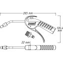 Ofukovacia pištoľ 100 mm zahnutá Venturiho dýza HAZET