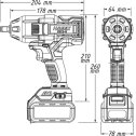 Akumulátorový rázový uťahovák 1/2" 700Nm 18V Li-Ion HAZET