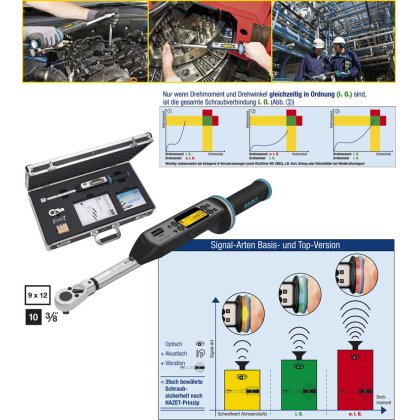 Elektronický momentový kľúč/uhlový kľúč TOP 10-100Nm HAZET