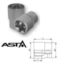 Nadstavec 3/8" TORX E5 28mm CrV ASTA