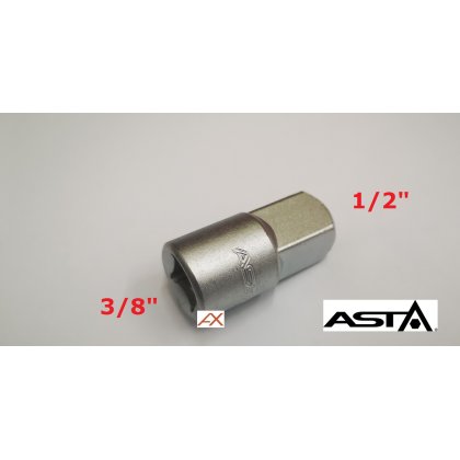 Redukčný nadstavec z 3/8" na 1/2" L18mm CrV ASTA