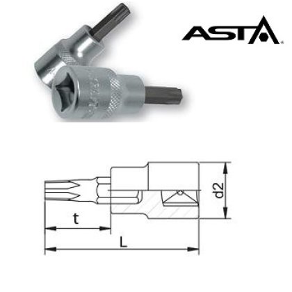 Nadstavec 1/2" TORX T20 L55mm ASTA