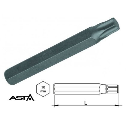 Bit 10mm TORX T25 L75mm S2 ASTA