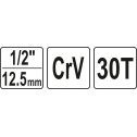 Račňa 1/2" vnútorný vstup , 30 zubov  YATO