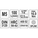 Nadstavec 1/2" XZN M5 L100mm  YATO