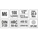 Nadstavec 1/2" XZN M6 L100mm  YATO