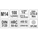 Nadstavec 1/2" XZN M14 L100mm  YATO