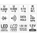 Digitálny multimeter s manuálnym rozsahom YATO