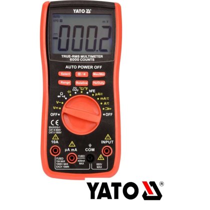 Digitálny univerzálny multimeter s automatickým rozsahom a funkciou TRUE RMS   YATO